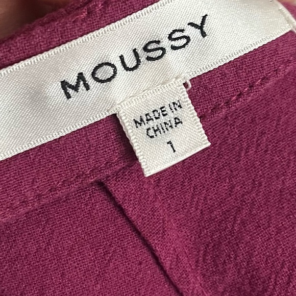 Moussy • Pinkish Purple Cold Shoulder Tie Shoulder Accent Blouse - Picture 4 of 8
